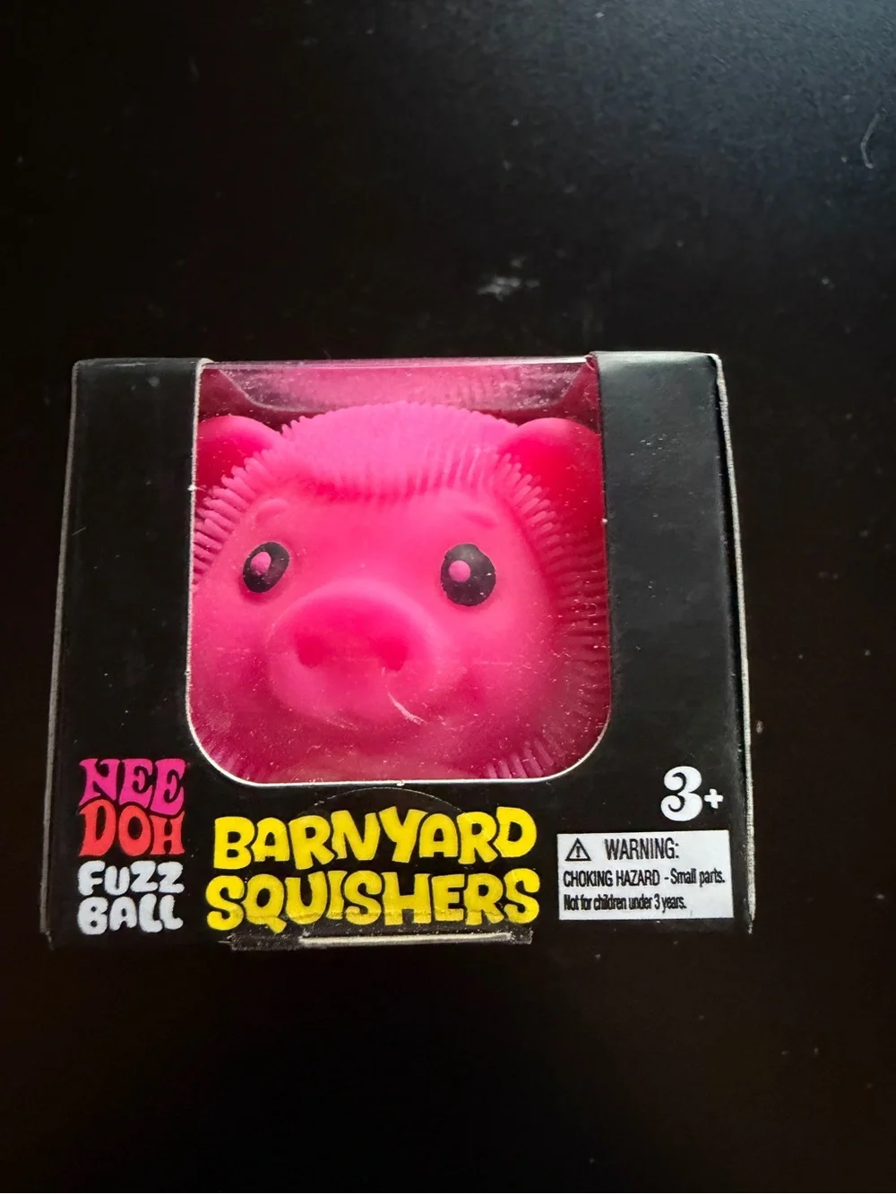 Nee Doh Schylling Barnyard Fuzz Ball Squishers Pink Pig Velvet Squishy Squeeze